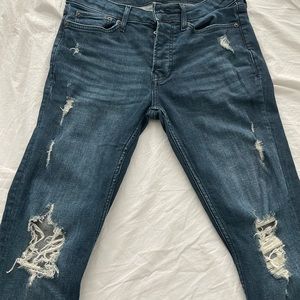 Topman Ripped Stretch Skinny Jeans